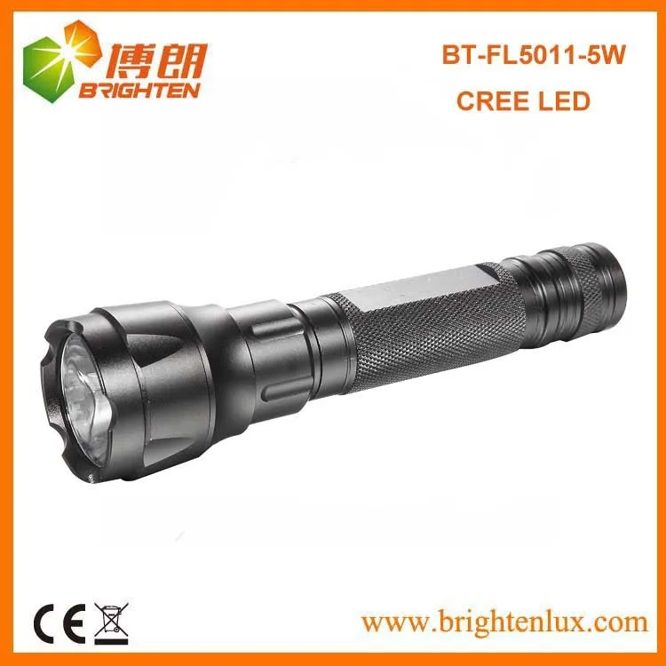 Factory Power High Power Aluminum 3.7V 3 Modes XPG 5W CREE LED Rechargeable Long Distance Torch with 18650 Li-thium Battery