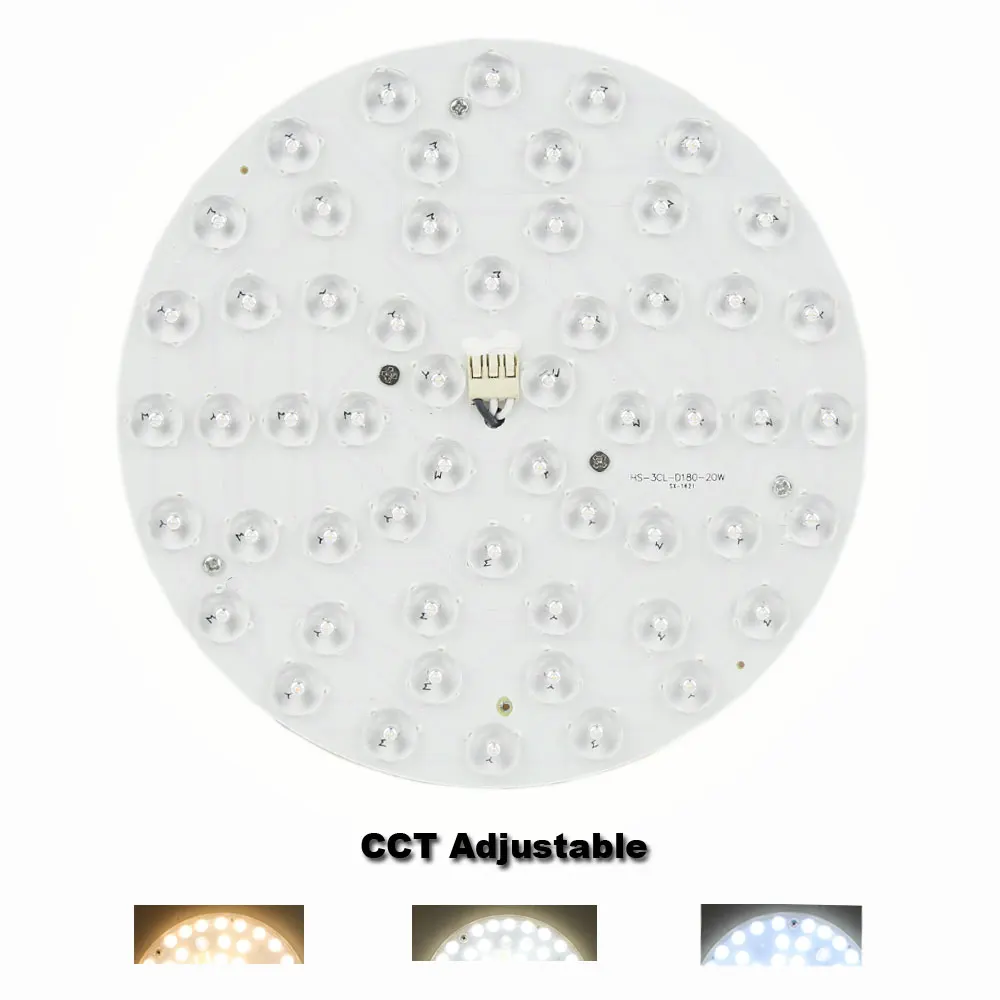 
HOSLIGHT C3 20W LED Ceiling Module Light Adjustable CCT driverless Round PCB for ceiling Lamp retrofit with Magnet 