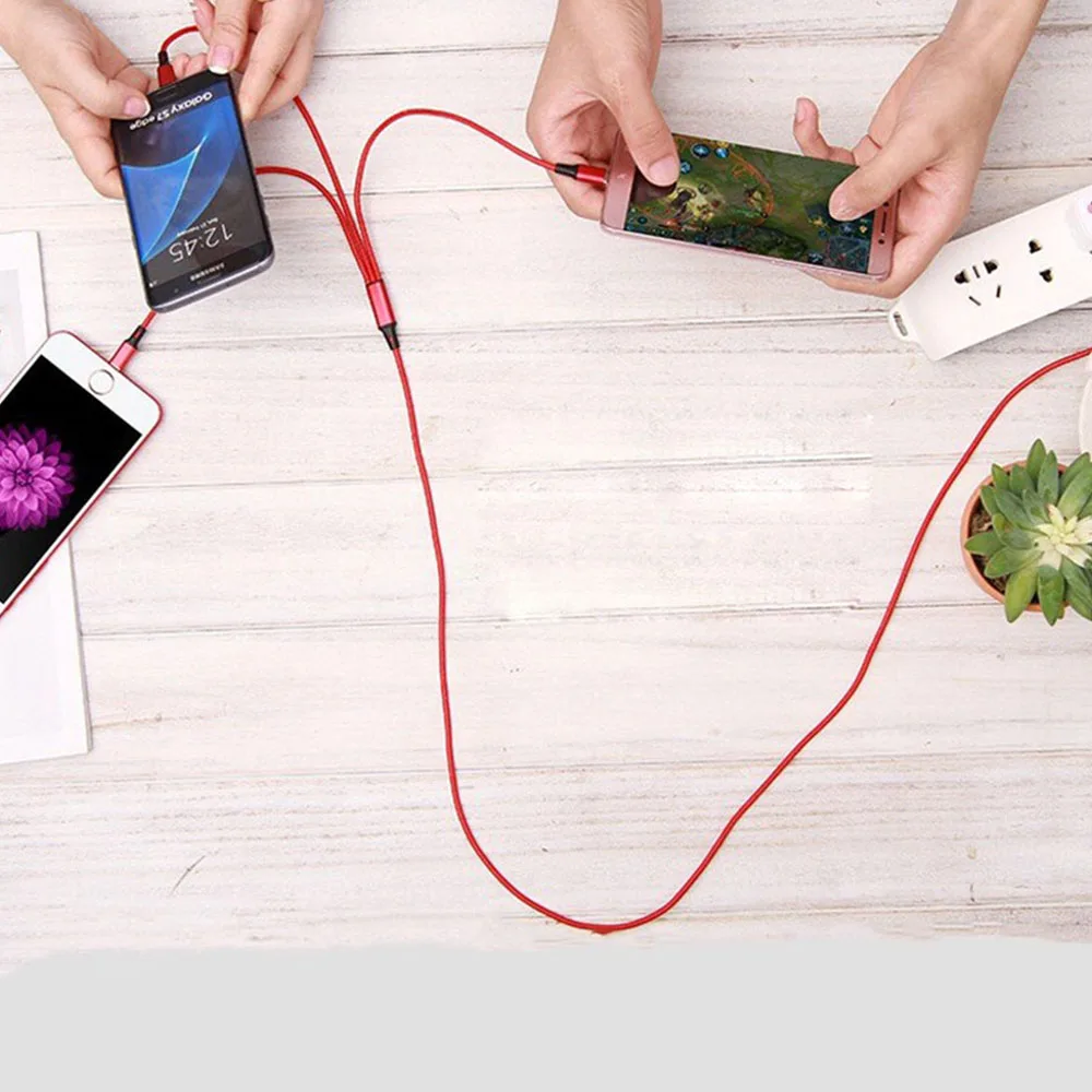  3 в 1 USB-кабель для зарядки и передачи