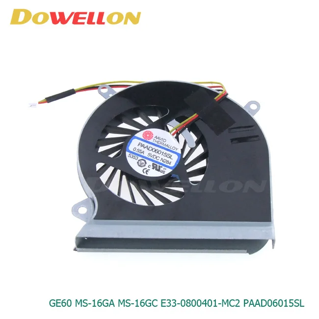 Laptop CPU Cooling Fan for MSI GE60 MS-16GA MS-16GC E33-0800401-MC2 PAAD06015SL