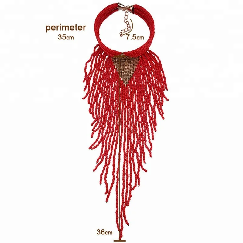 
multilayer boho patterns seed latest design beads necklace 