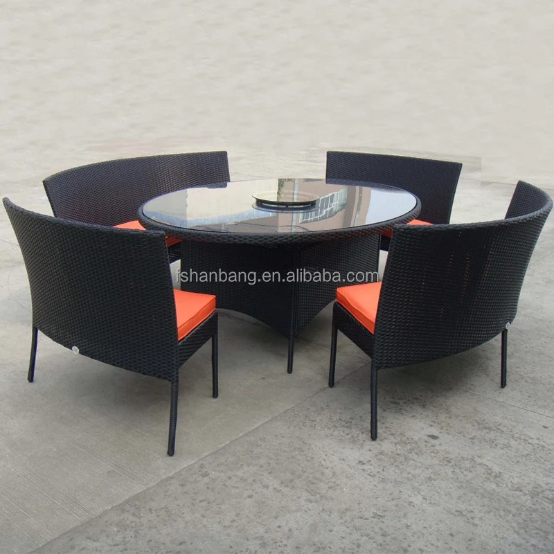 
Hot Sale Outdoor Synthetic Resin Round 4,5,6,8,10,12 Seat Table Chairs Sofa Set Poly Rattan Garden Furniture 