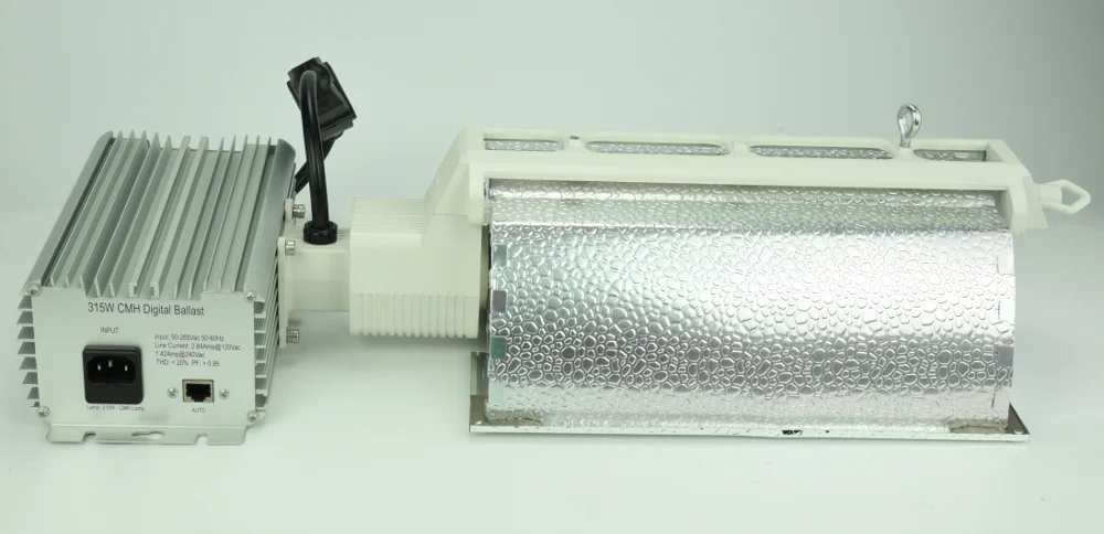 315w Ceramic Metal Halide  Plant Grow Light Hood Fixture System With DE Socket for greenhouse and hydroponics