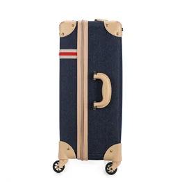 Demin trolley vintage luggage trunk eminent suitcase