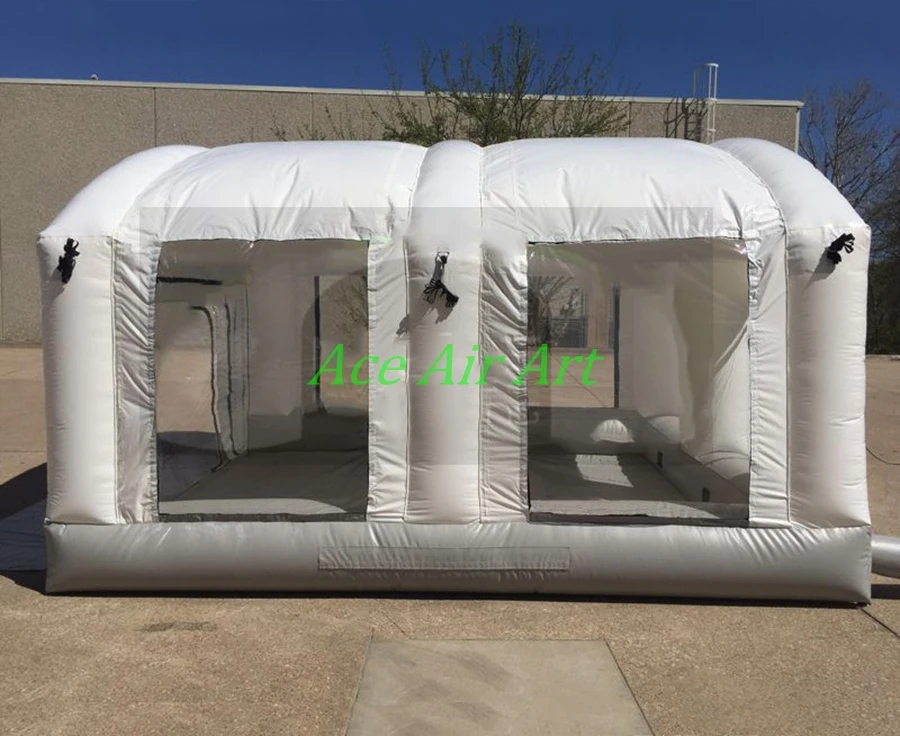 Automobile Inflatable Paint Booth Tent Outdoor Use PVC Oxford Material Air Blower Accessory Model Spray Booth Cars Sea Shipping