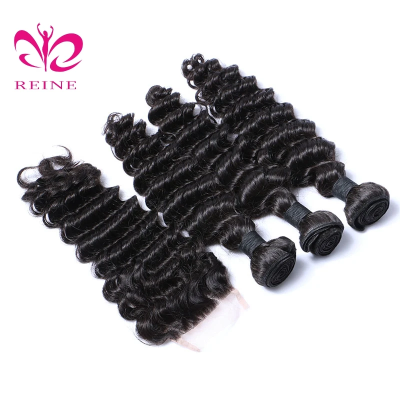 REINE Wholesale virgin Peruvian hair bundles with closure,virgin human hair from very young girl,10a grade hair human hair dubai