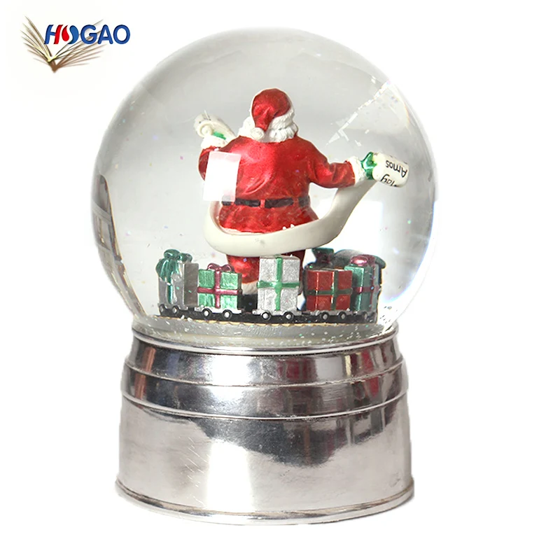 Glass water ball, custom snow globe,Christmas water snow globe for souvenir