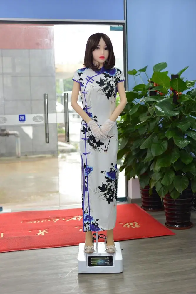 AI humanoid women greeting service robot