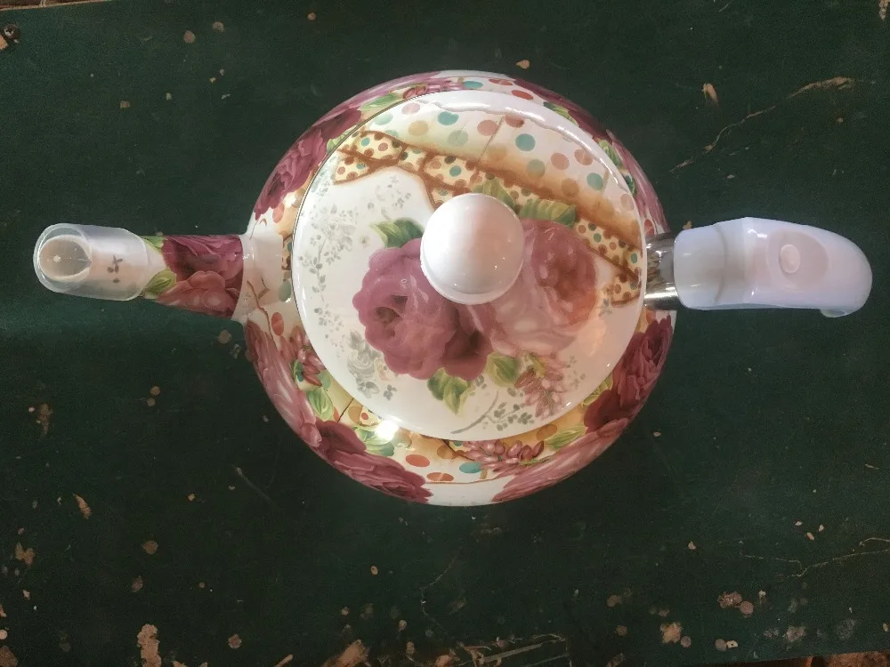 
Enamel tea kettle ceramic kettle double tea kettle with bakelite handle 