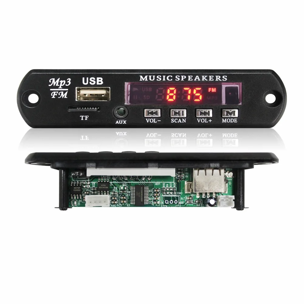 5V normal screen motorcycle mp3 board mini fm radio mp3 player module