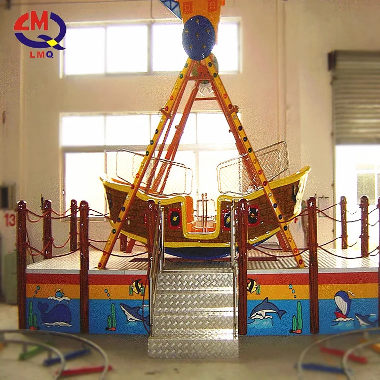 Shopping Mall Attractions Children Indoor Fairground Ride Mini Pirate Ship