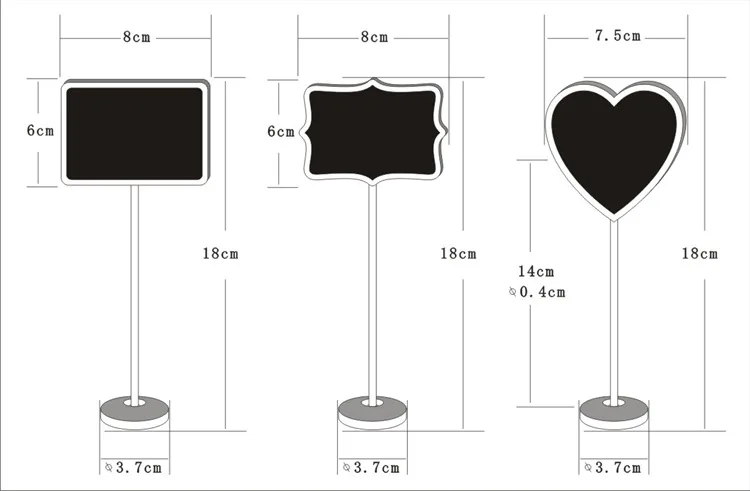 shapes of wooden mini small portable blackboard for sale