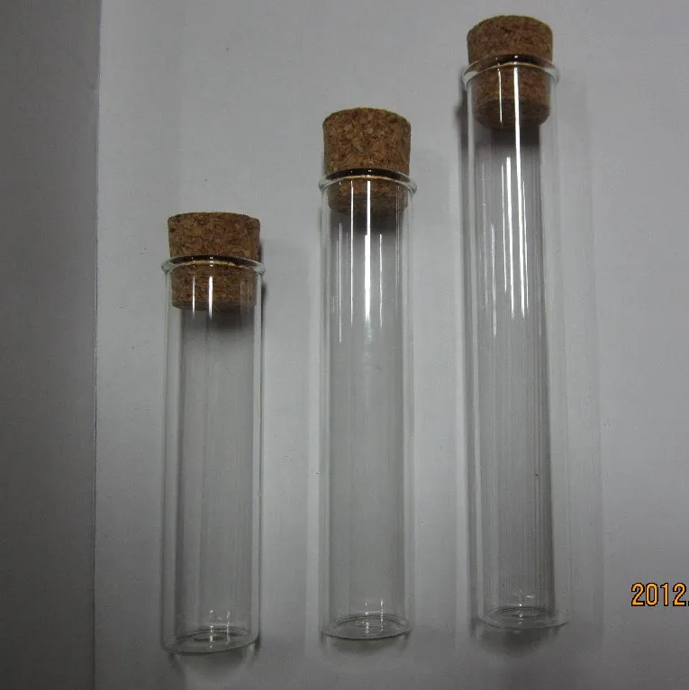 Hot Sale 50ml 25x150mm Glass Tube With Cork For Candy Packing