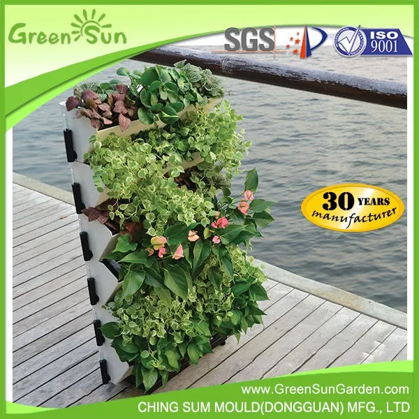 2021 GreenSun HydroFalls green wall system vertical garden planter self watering planter green wall plant pot