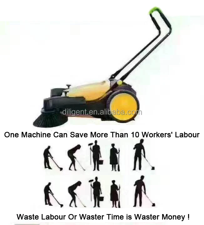 Hand push type sweeping machine/handheld floor sweeper manual road sweeper manual sweeper