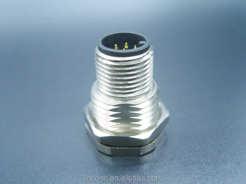 Hot sell circular signal connector plug mount m12 male female connector with cable china factory