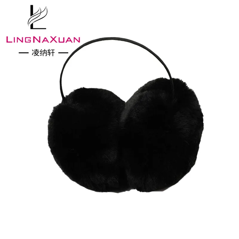 
safety winter fur sound proof headband earmuff 