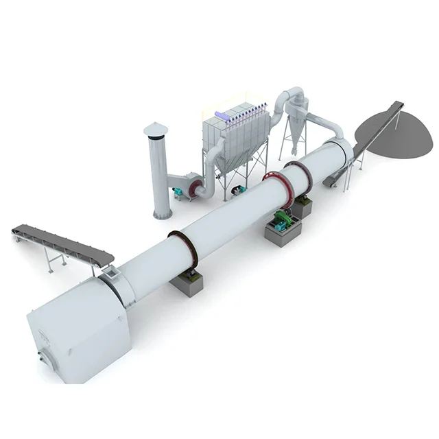 
Energy Saving Rotary Drum Dryer for Sand Clay Limestone Peat Coal Slurry 