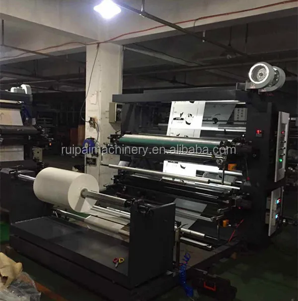 2 color  Flexo printing press machine 2 color flexographic machinery shopping bag printing machine