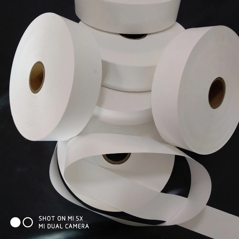 Custom LOGO Tear able Nylon Taffeta Label Roll Easy Tear Acetate Taffeta Nylon For Care Label