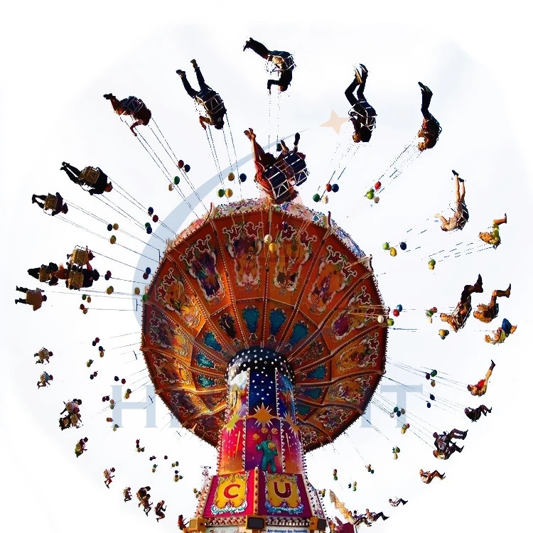 Luna park amusement equipment thrilling flying chair swing  funfair rides for sale