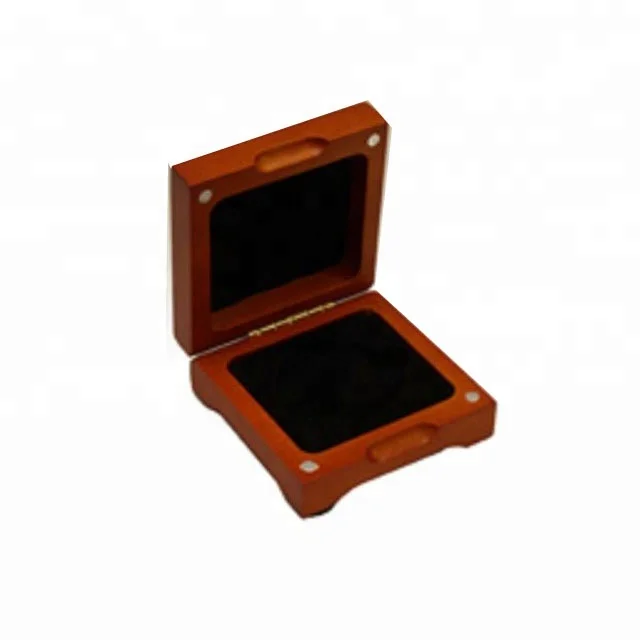 Heirloom Collection Single Coin Display Wood Box Silver Morgan Peace Dollar