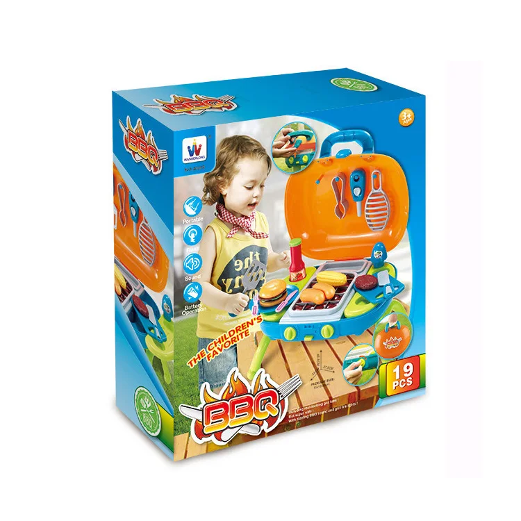
High quality educational interesting BBQ play set kitchen toys for kids 