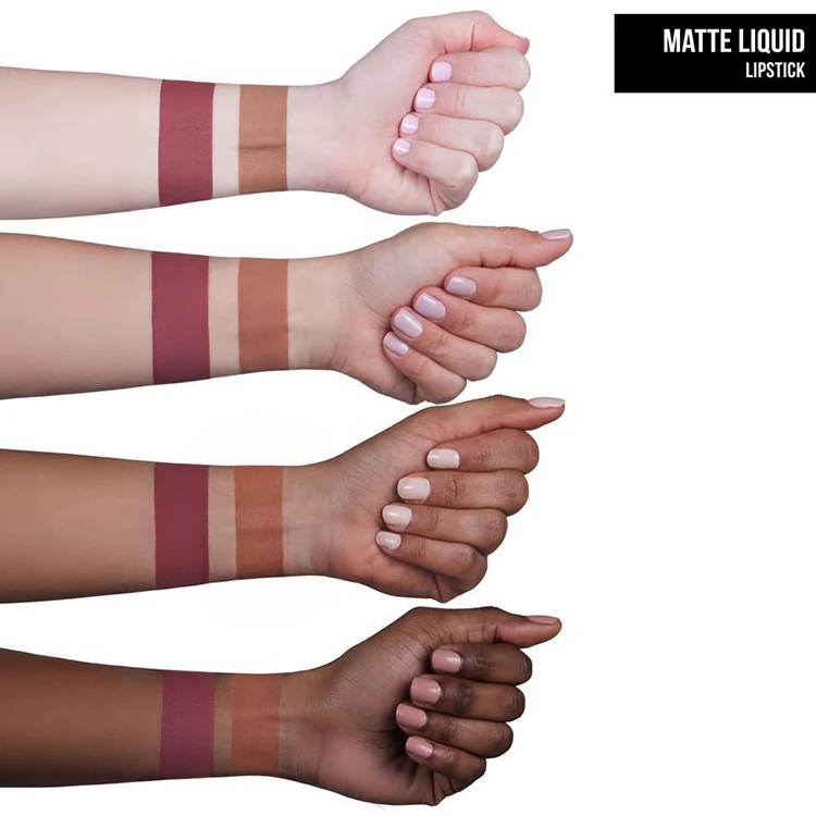 
nude matte lip gloss velvet matte liqud lipstick custom logo waterproof and long lasting 