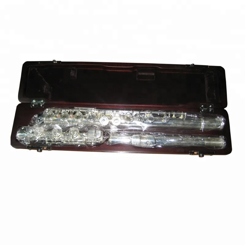 Accept OEM 16 Holes Cheap C Silver Closed Flute For Students