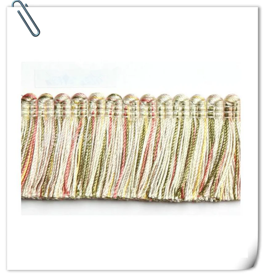 Elegant Cotton Loop Brush Trimmings Fringe For Pillow Cushion Fringe