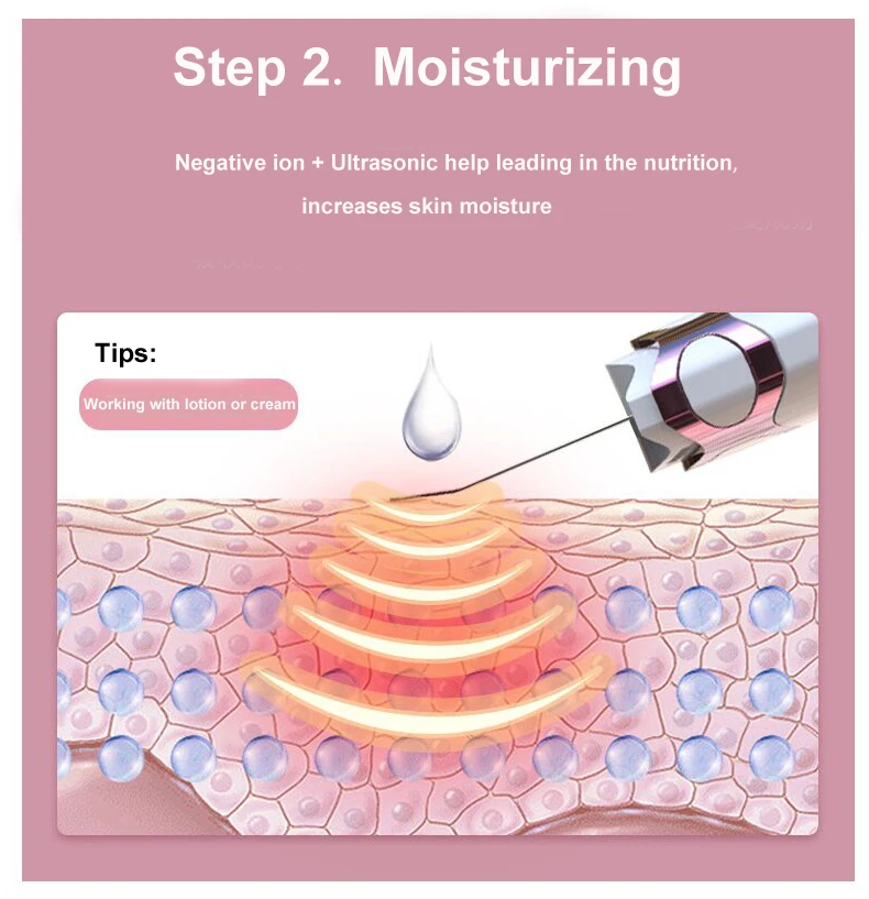 NEW beauty and personal care device ultrasonic deep cleansing ultrasonic skin scrubber for women