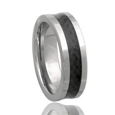 
Best things to sell black carbon fiber inlay 10mm tungsten ring flat polished finish turkish rings for men 