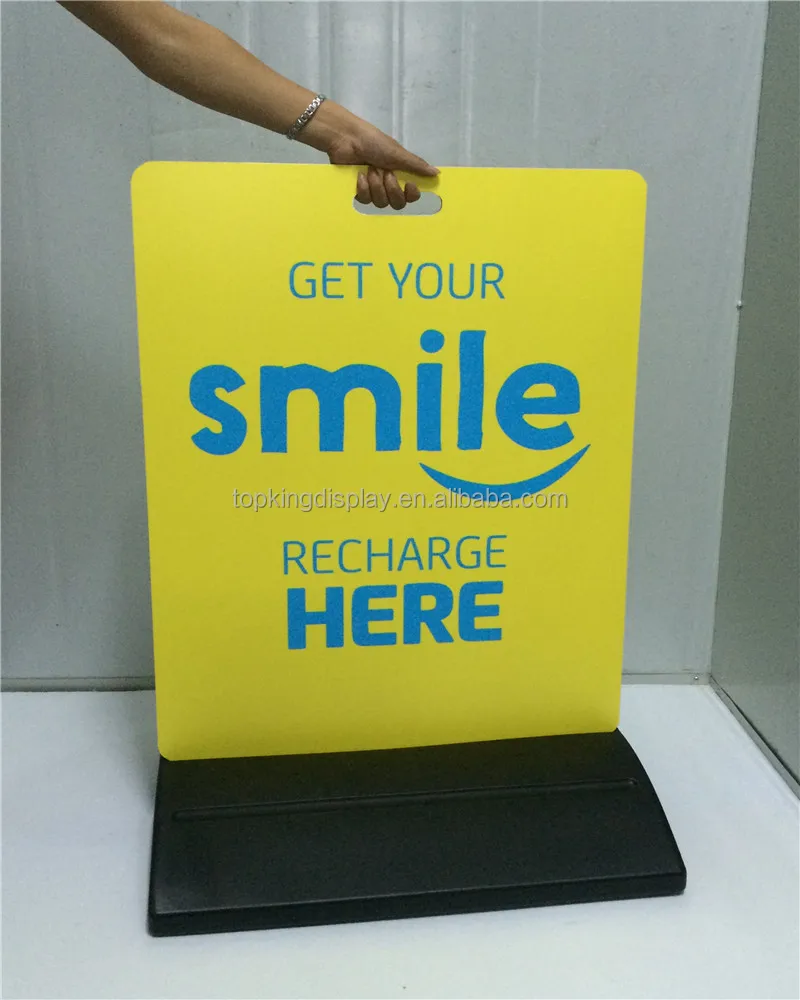 suzhou top king advertising outdoor 60*80cm portable sidewalk pavement sign