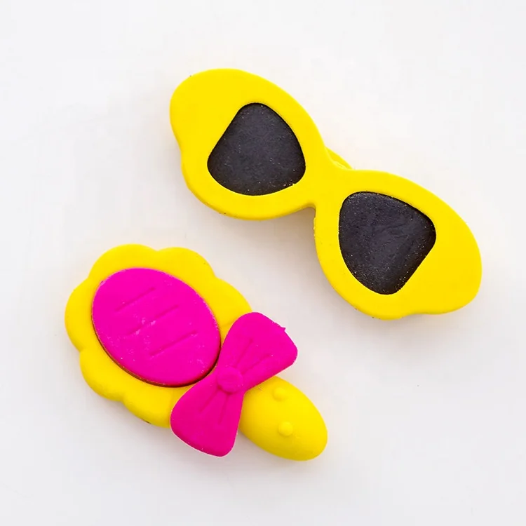 Fashion Ladies Ring Lipstick Sunglasses Design Stationary Pencil TRP Eraser