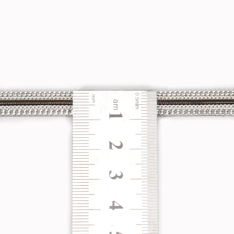 Decorative Accessories Chain Edged Hotfix Adhesive Rhinestone Trims with Black Braided Ribbon