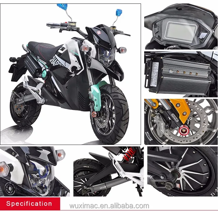 Electric Motorcycle Chinese for Adult Racing Motorcycle Eec 61 - 80km/h Brushless > 2000W