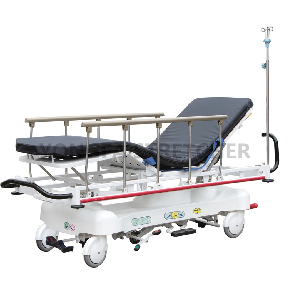 YFTC-Y4A Medical  Aluminum Alloy Patient Emergency Transfer Stretcher Trolley