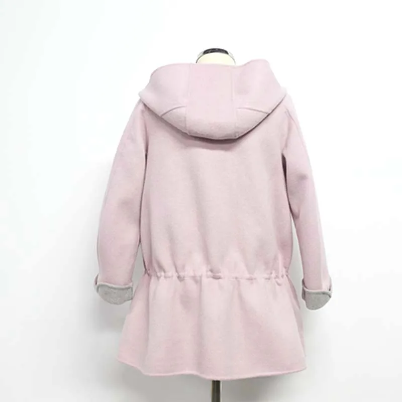 
Professional manufacturer woolen cloth woolen coat woman ladies coat 