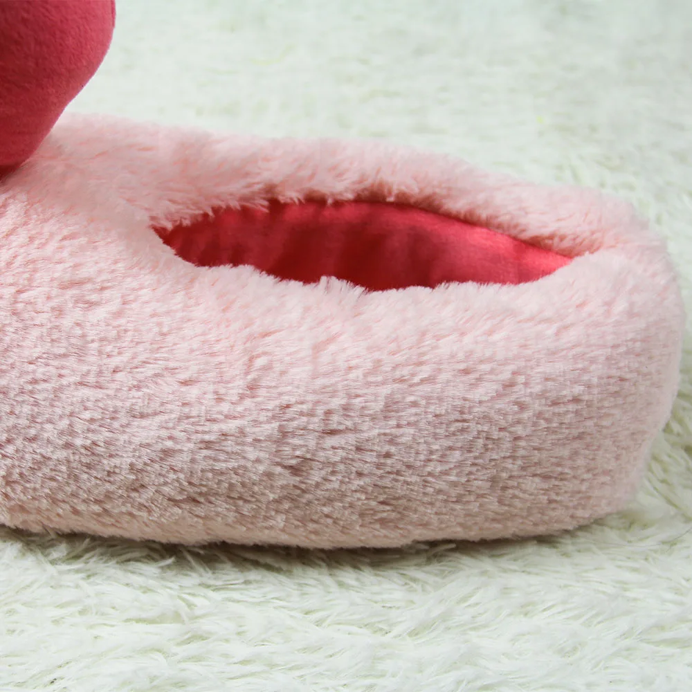 Soft Sole house animal slippers Fuzzy Flamingo Slipper for women