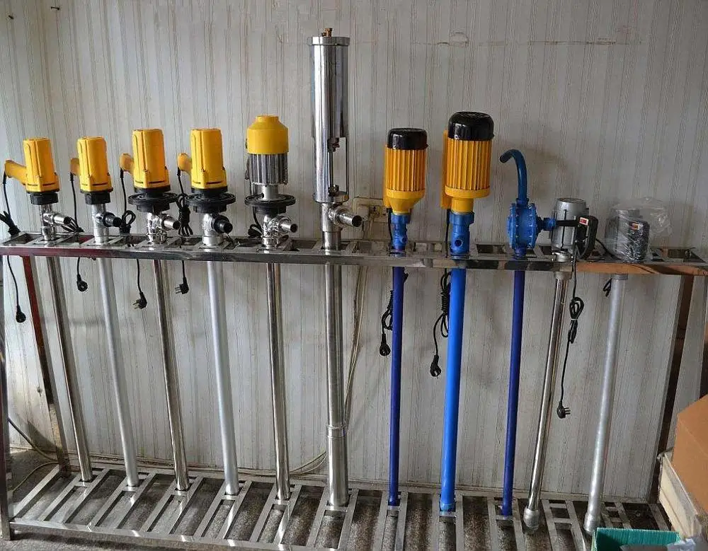 portable stainless steel  electric barrel pump for high viscous liquid fluid transfer drum pump