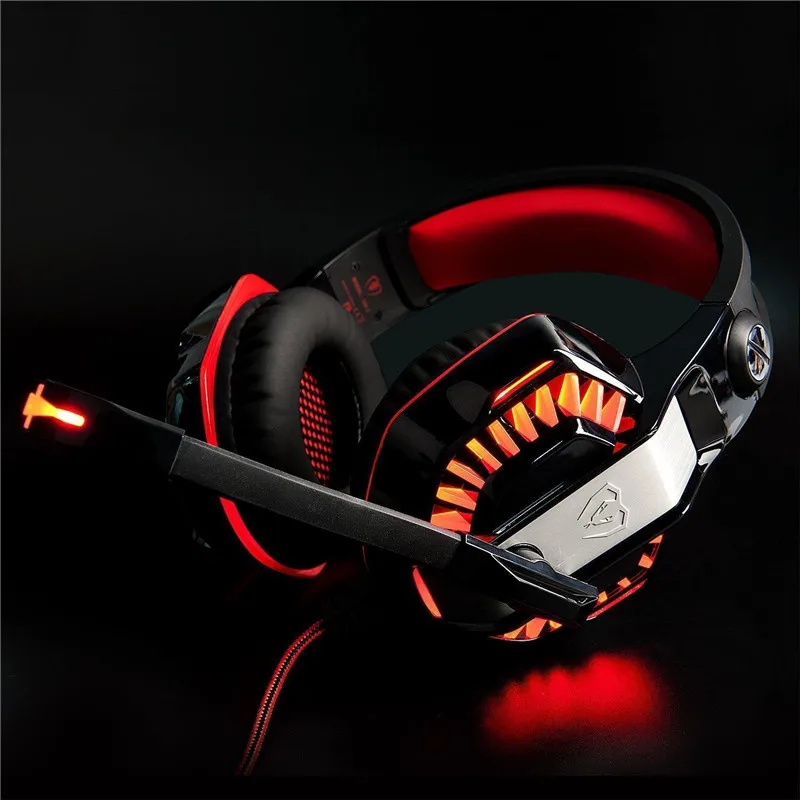 Beexcellent GM-2 Over-ear Gaming Headset for PC Gamer Computer Tablet PS4 Gaming Headphone with Mic LED Light