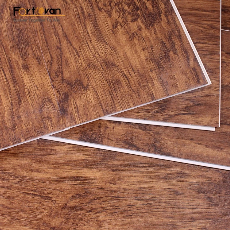 PVC SPC Anti-slip wood look garage floor tile vinyl flooring