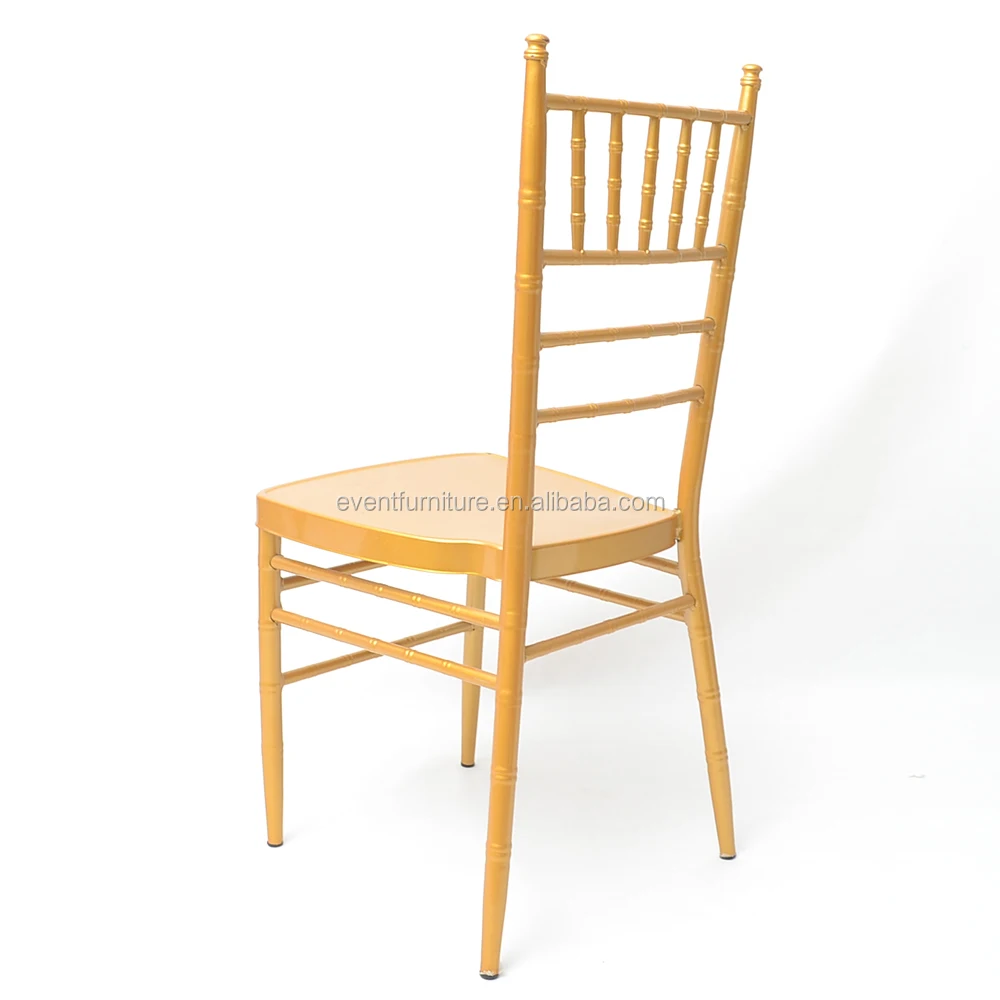 Eventfur cheap ballroom stackable aluminum chiavari steel chair