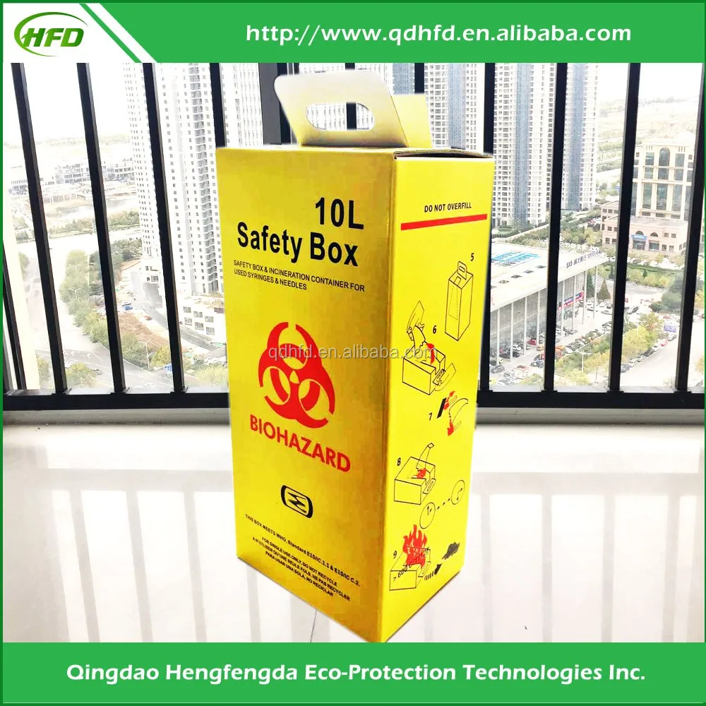 Kenya used safety box for needle/medical waste sharp container