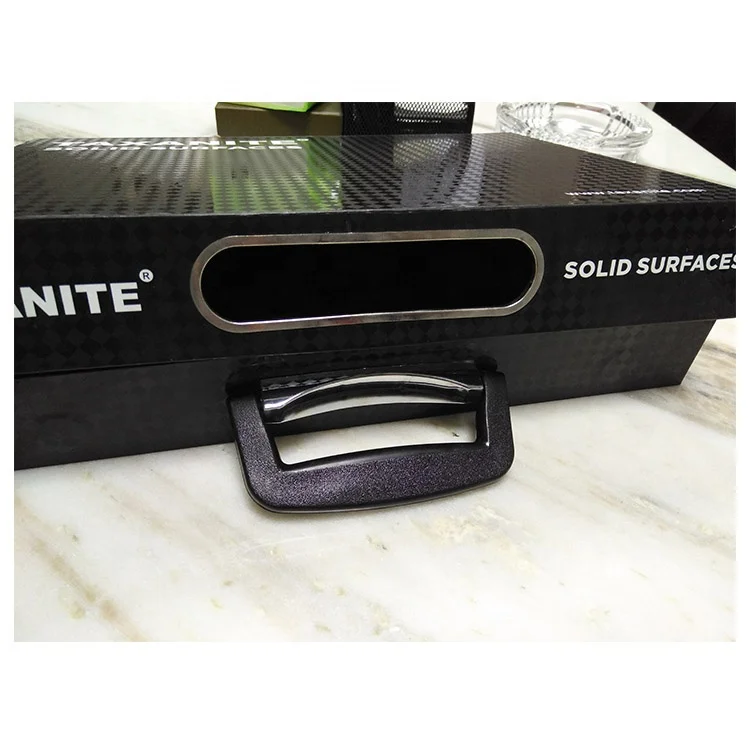 China manufacturer natural stone handle box sample case counter top glass display case display box cardboard sample box