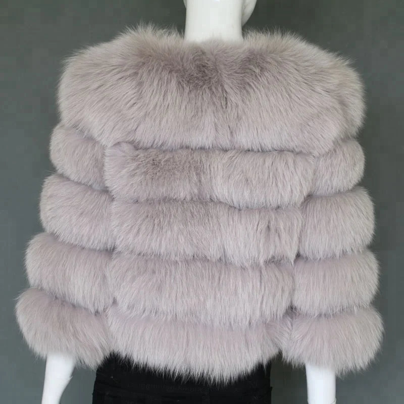 High quality real fox fur coat women fashion fur overcoat lady girls fur fashion jackets