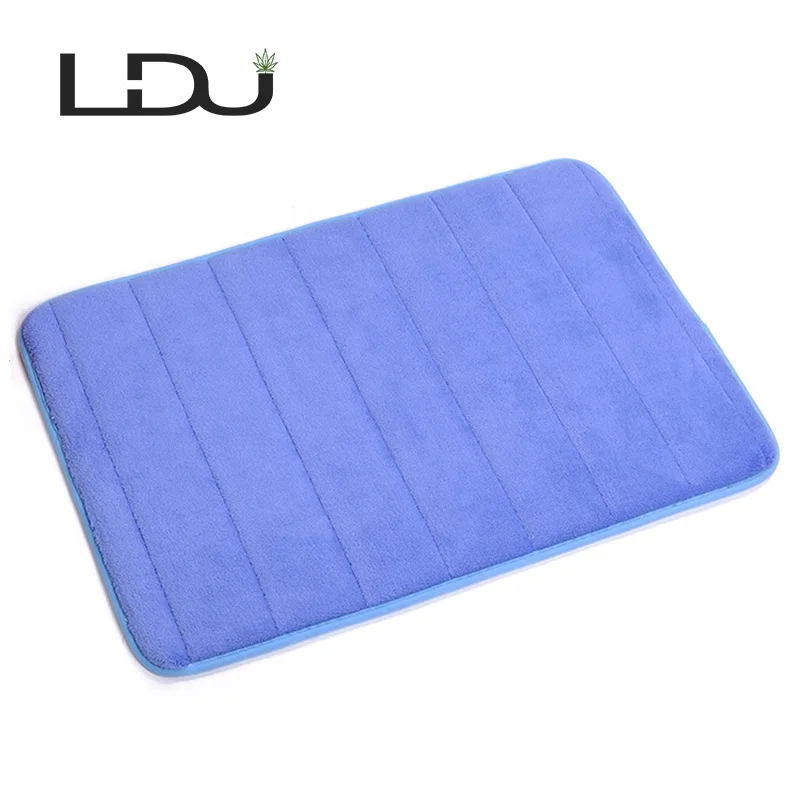 2019 Popular Microfiber Memory Foam Bath Mat with Anti-Skid Bottom for Bathroom