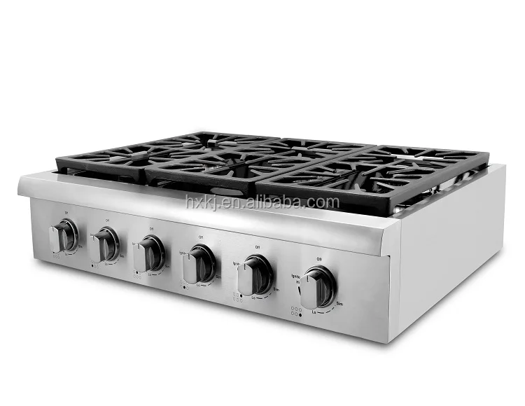 Популярная автономная Встроенная газовая плита 36 дюймов, 6 горелок