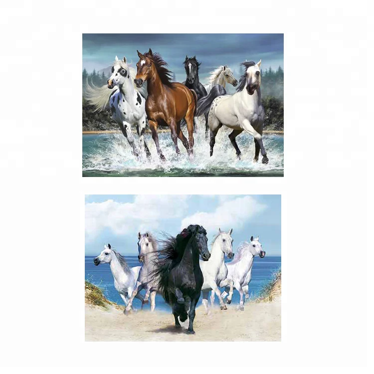 Lenticular sheet 3d printing painting horse 3d image wallpaper