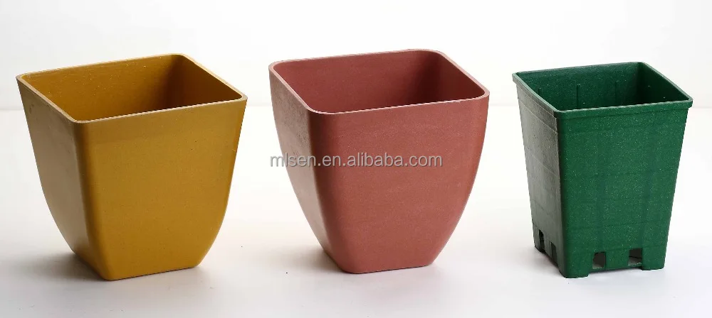 
New design biodegradable bamboo fiber flower pot 